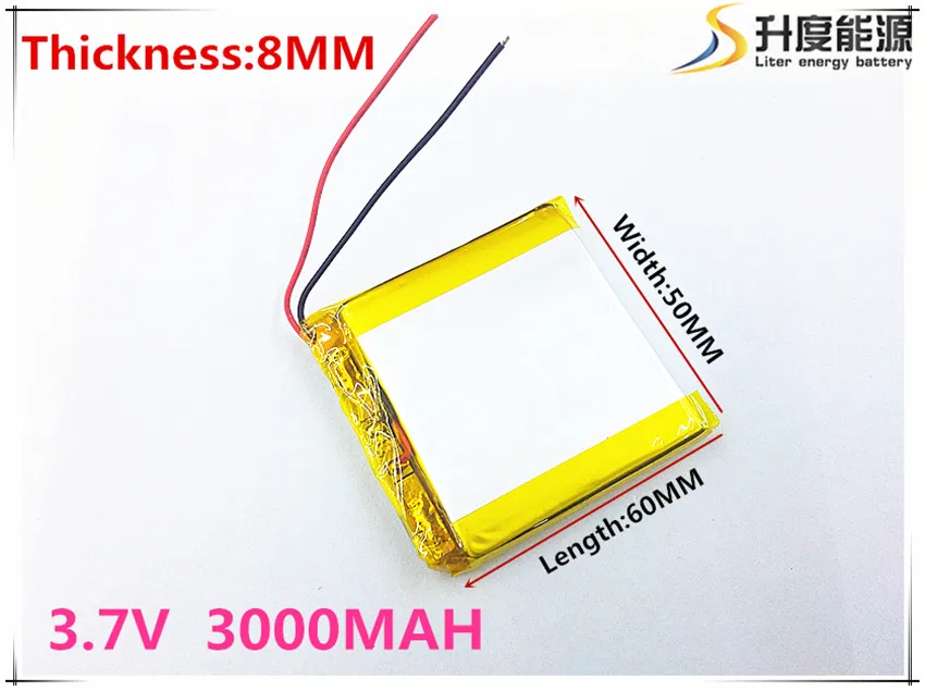 3.7 V 805060 lithium-ion polymer battery 3000 mah vehicle traveling data recorder LED speakers toys