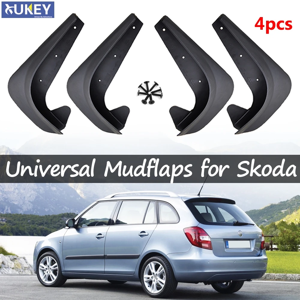 4pcs Mud Flaps Mudflaps Splash Guards Mudguards Front Rear For Skoda Citigo Fabia Octavia Rapid Roomster Superb 2 3 Yeti