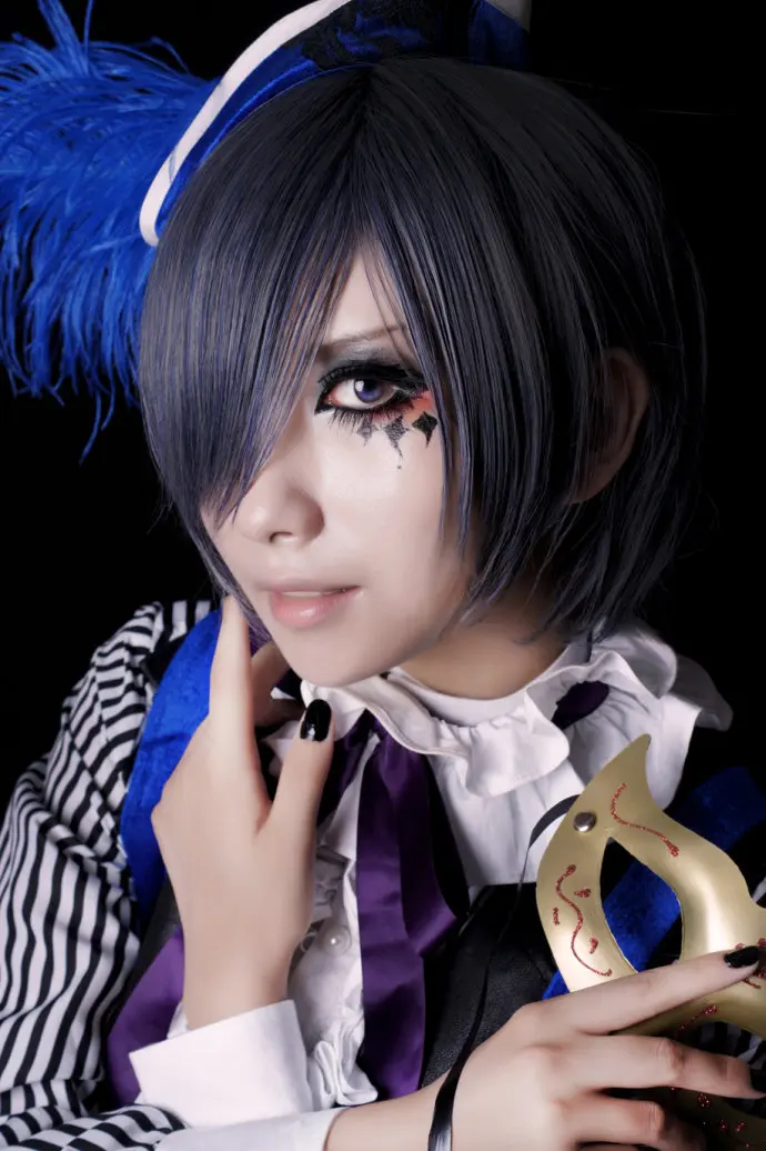 Schwarz Butler Kuroshitsuji Ciel Phantomhive Circus Cosplay Kostüm Blau Uniform Outfit Halloween Anime Kostüme für Frauen/Männer