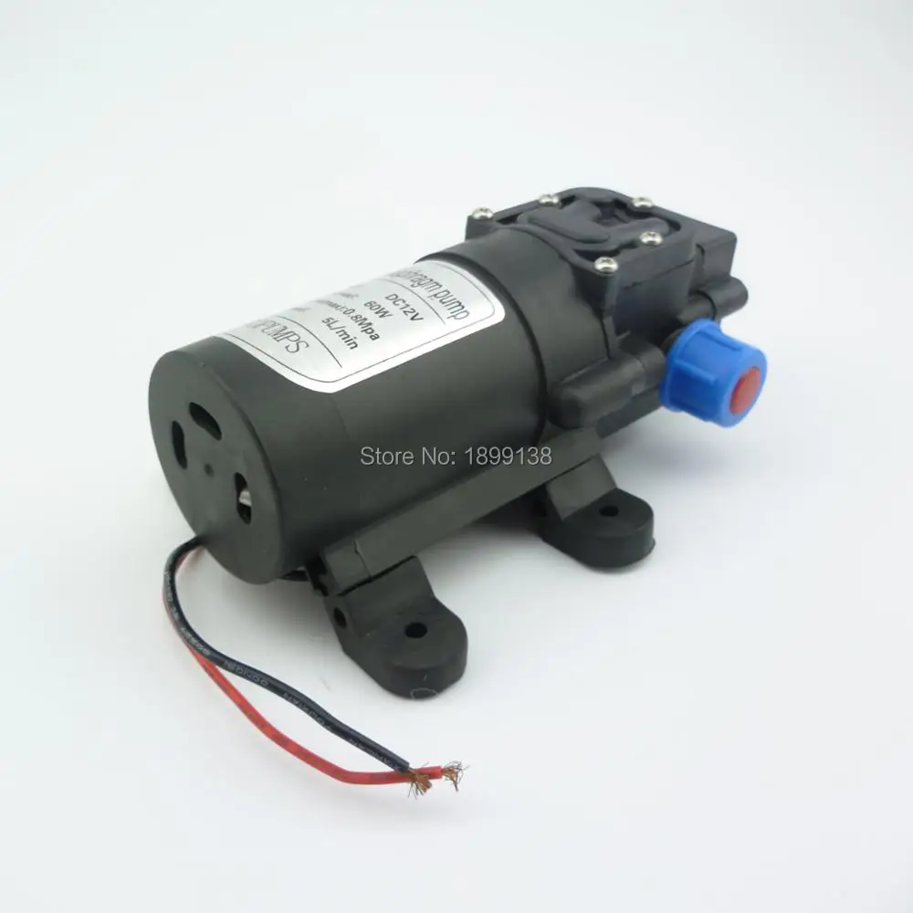 

High pressure DC 12V 24v 60W mini water pump 5Lpm return valve type