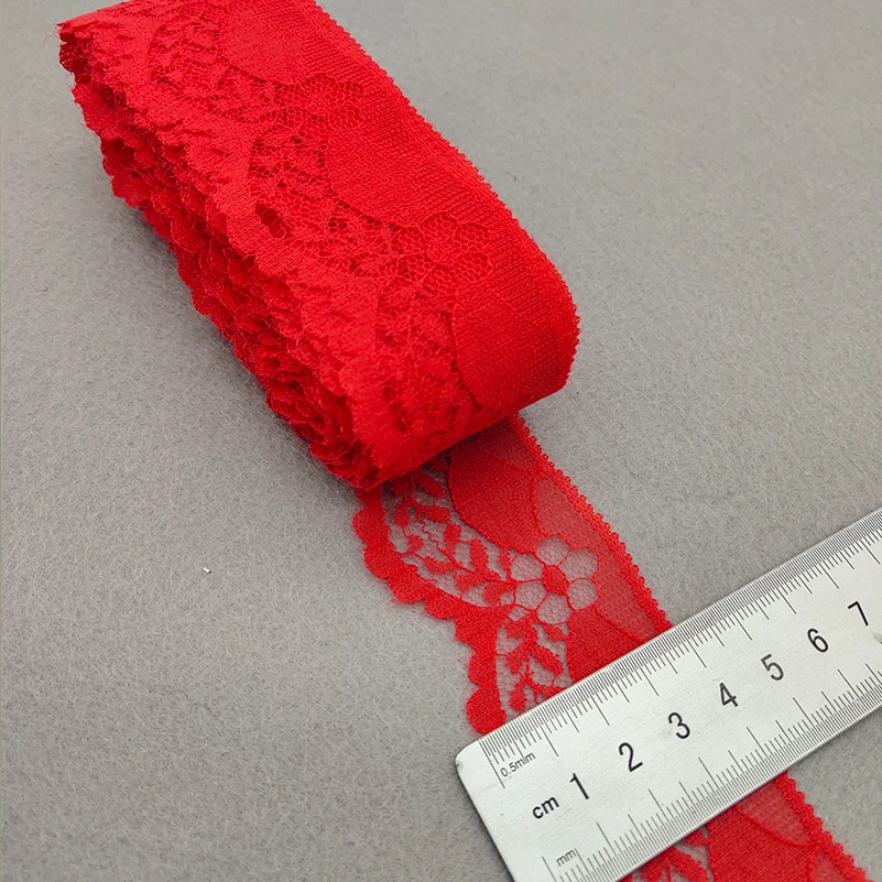 New 10 Yards High Quality Lace Ribbon Tape 40MM Lace Trim DIY Embroidered For Sewing Decoration African Lace Fabric Ribbon