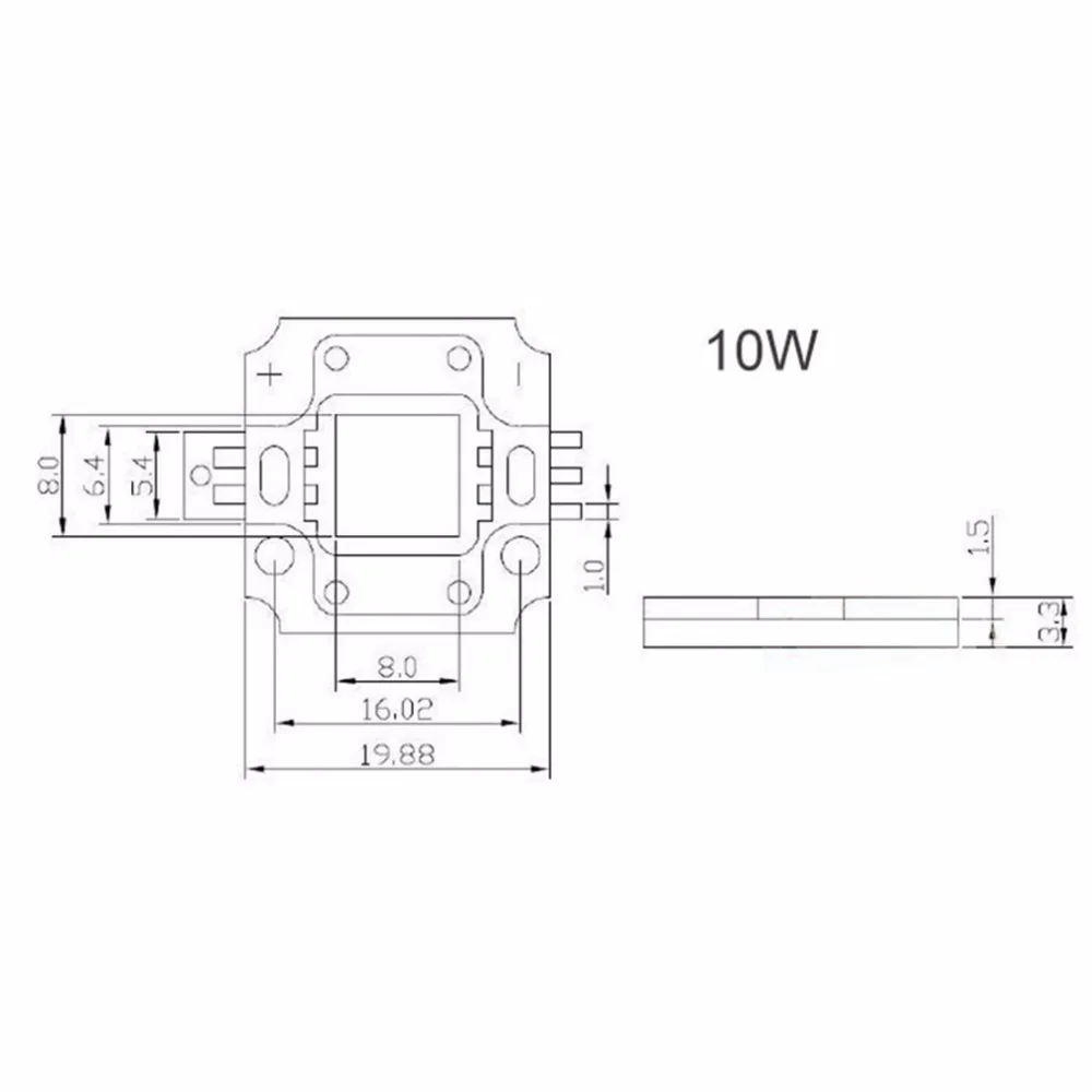 Chip LED ad alta potenza 1W 3W 5W 10W 20W 30W 50W 100W COB SMD LED Bead Bianco RGB Coltiva Spettro completo 1 3 5 10 20 30 50 100 Watt