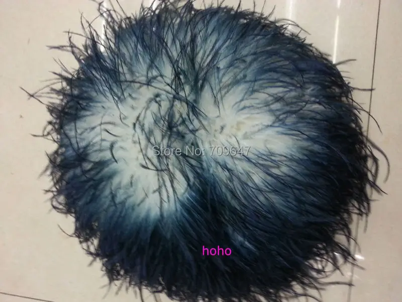 

10meters/lot!5-6inches 12-15cm wide white+blue colour ostrich feather trimming,ostrich fringe,1ply,plumas de avestruz