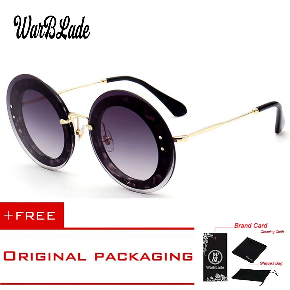 2018 Brand Designer Oversize Sunglasses Women Round Leopard gradient lens big circle clear glasses UV400 Eyewear rimless