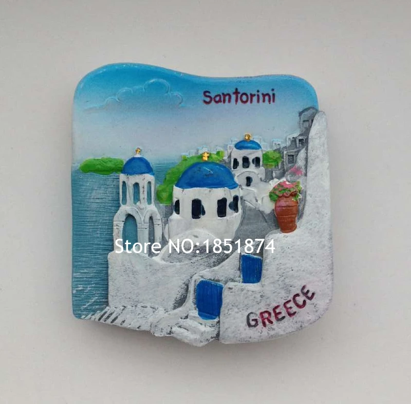 MUYU Magnet 3D Santorin Grèce Aimant De Réfrigérateur, à La Maison Et Décor De Cuisine Santorin