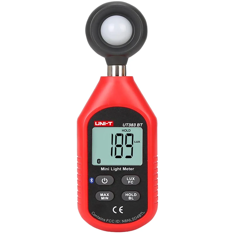 UNI-T UT383/UT383BT Mini Light Meter; Industrial/Household Lux Meter, LCD Backlight, Low Battery Indication