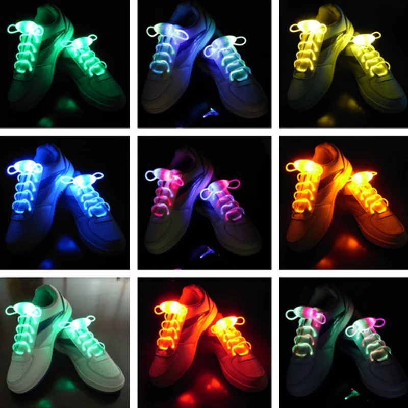 

2018 hot sale Led Light Glow Shoelace Glow Stick Flashing Colored Neon Shoelace Luminous Laces Party Worldwide sale 20 pairs/lot