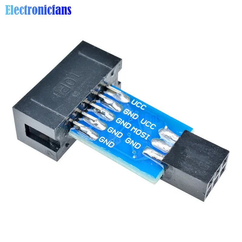 2 stks/set 10Pin Naar 6 Pin Adapter Board + USBASP USBISP AVR Programmer USB ATMEGA8 ATMEGA128 ATtiny/KAN/ PWM 10Pin Draad Module DIY