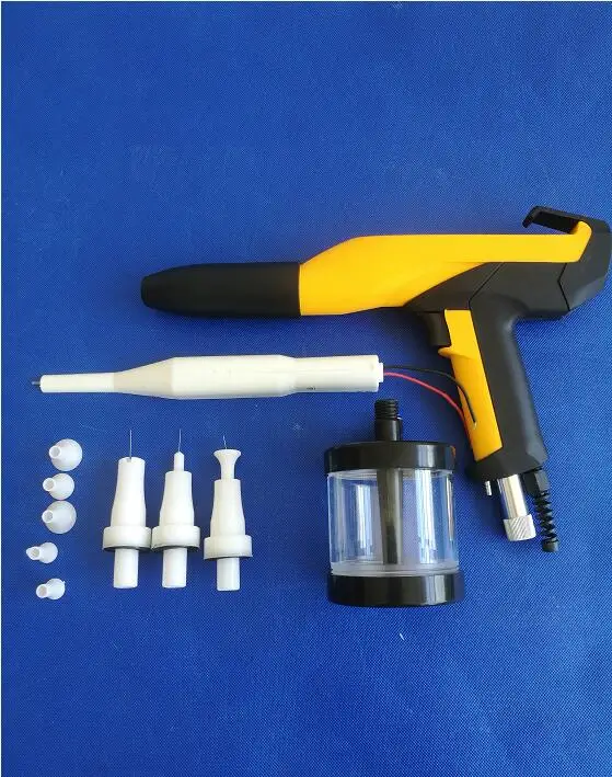 experiment electrostatic lab powder coating spray gun with cascade suits for Optiflex GEMA