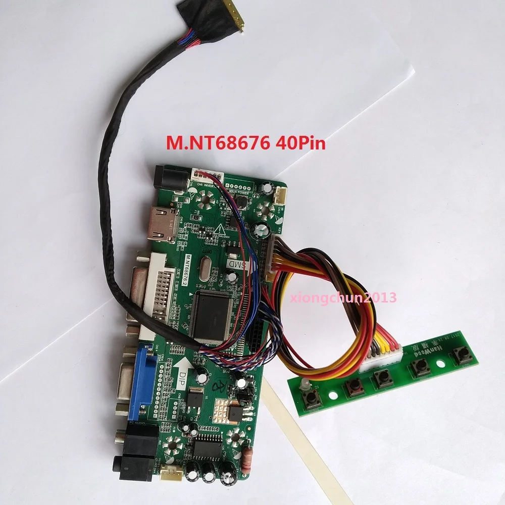 

Комплект платы контроллера для B173RW01 Audio DIY 1600X90 0, экран, панель, монитор, дисплей, совместимый с HDMI, фотография, NT68676, LVDS, VGA 17,3"