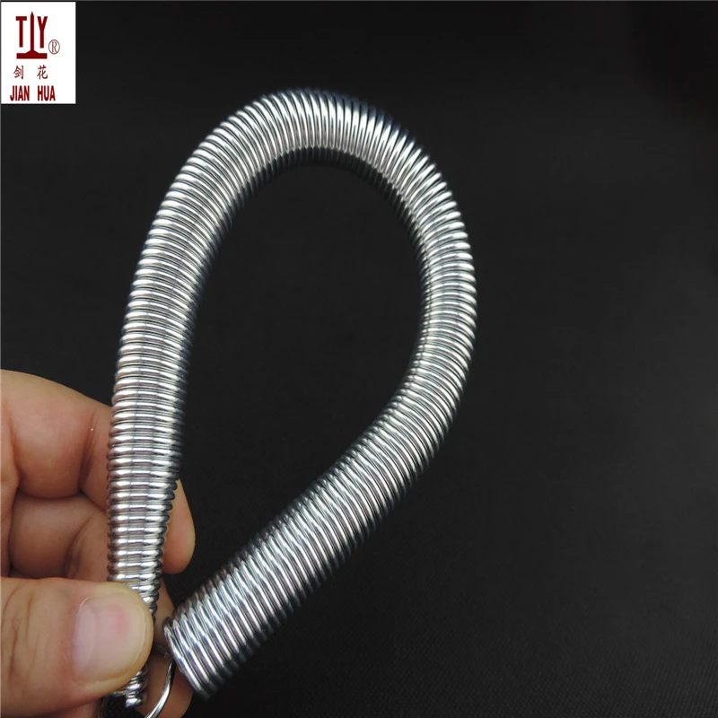 Free shipping Length 300mm diameter 20mm manual pvc pipe bender spring type tube bending tool curve double hook silver