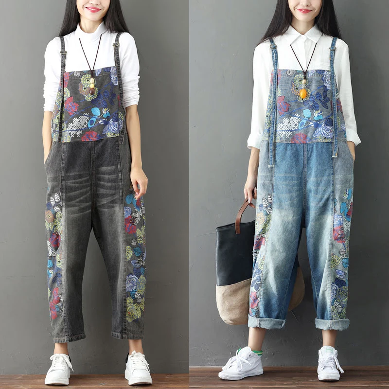 Miễn phí Vận Chuyển 2019 Nữ Thời Trang Mới Áo Liền Quần Denim Quần Jean Lưng Áo Liền Quần Liền Vớ Và Rompers Có Lỗ Plus Kích Thước Bộ Đồ Bay