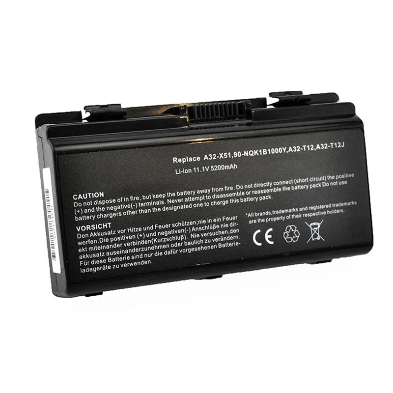 A32-X51 A32-T12 A32-XT12 5200mAh 11.1V Laptop Battery For Asus X51C X51H X51L X51R X51RL X58 X58C X58L X58Le T12 T12JG