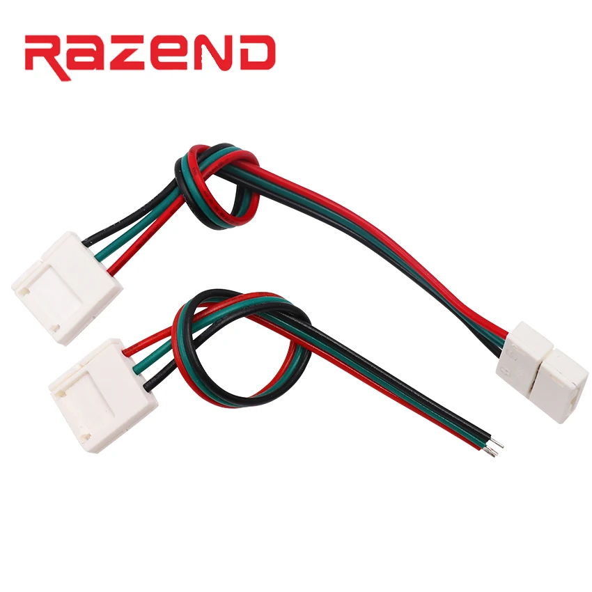 5Pcs 3 pin connector PCB Solderless Corner Connectors 1 2 Clip for 10mm width PCB led pixel strip