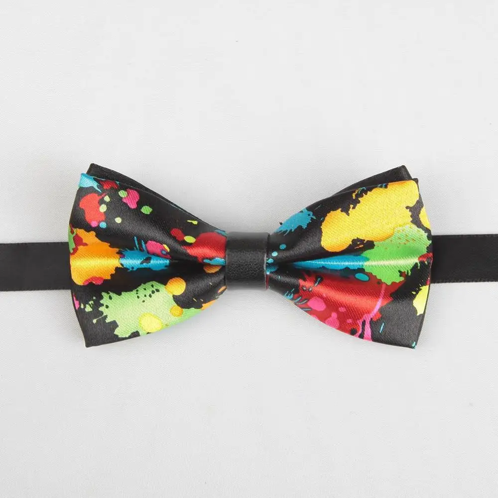 HOOYI PU Leopard print ผีเสื้อสำหรับเด็กเนคไท bow tie knots bowtie gravata corbatas TIES