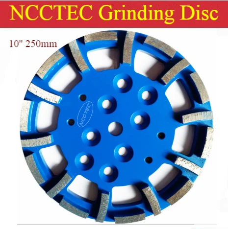 Disco de Moagem de Diamante Blastrac de 10 Polegadas Placa de Moagem para Edco Blastrac 250 mm para Piso Universal 20 Segmentos