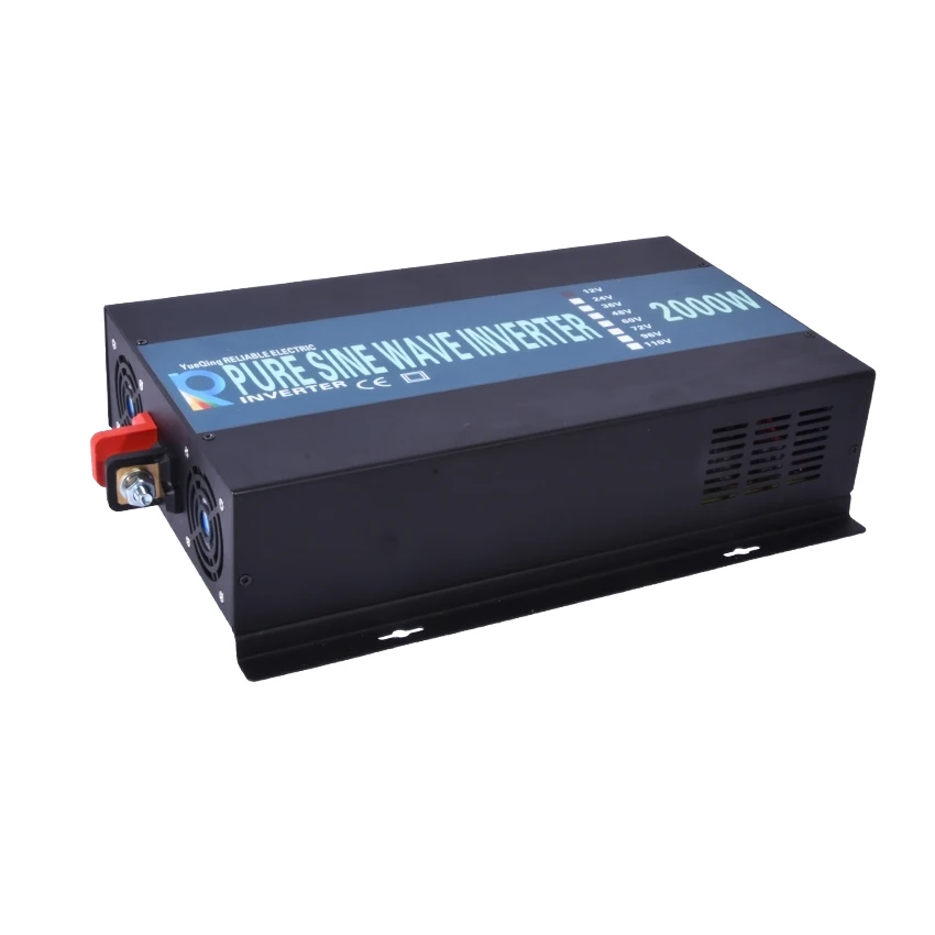 LED display Off grid solar inverter RB-2000S 12/24/48VDC to 110/220VAC 2000 W nominal sinusoidal Pure Wave Power Inverter