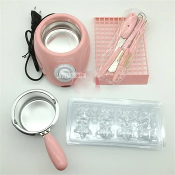 ホット販売ホーム電気チョコレートファウンテンフォンデュシンガーチョコレートメルトポット黄色とピンクの溶解機 250 ミリリットル容量