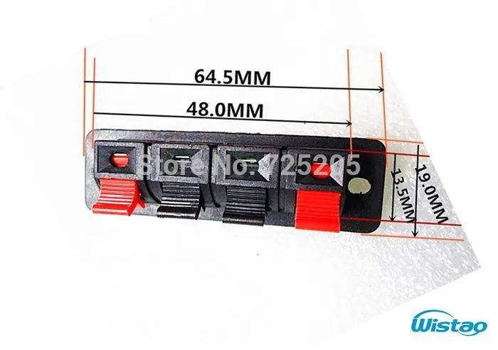 4 pinos jack mola clipe horizontal 10 pçs/lote carga áudio alto-falante cabo amplificador preto clipe terminal alta fidelidade diy