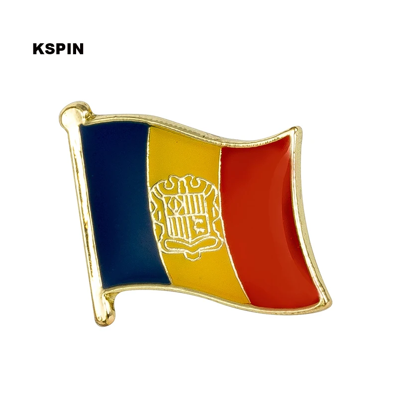 Andorra flag pin lapel pin badge  Brooch Icons 1PC KS-0014