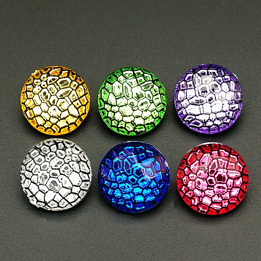 Nouveau NS0053 mixte 10 pièces 18MM résine multi-facettes coloré puntifié brillant boutons pression