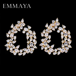 EMMAYA Fashion Earring 2018 New Full Austria Crystal CZ Crystal Lover Stud Earrings For Women Mom Gift