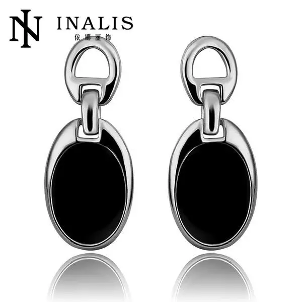 INALIS New trendy big drop oval crystal earrings handmade jewelry earrings for woman brincos bead Weaving drop long earring E819