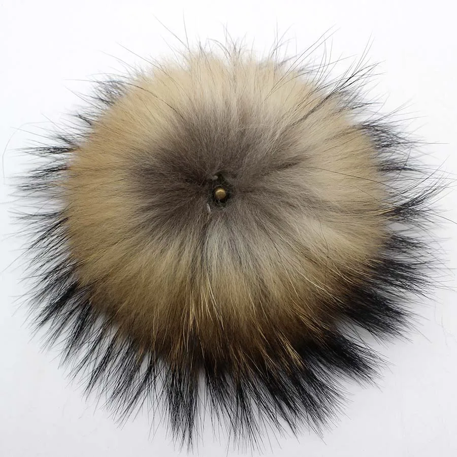 5pcs/Lot Natural Real Fur Pompoms For Knit Hats Caps Wholesale Raccoon Fox Pom Poms For Beanies Scarves Big Fluffy Fur Pompons