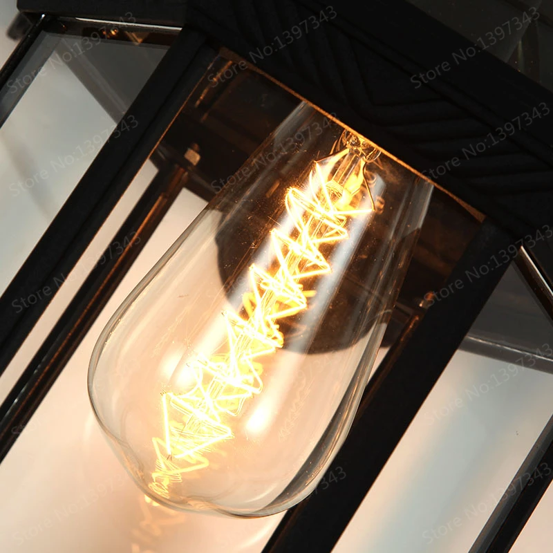 Black/Bronze Iron Wall Lamp AC85-265V Retro Modern Home Lighting Indoor Outdoor Decoration Light Waterproof Wall Light,WLL-347