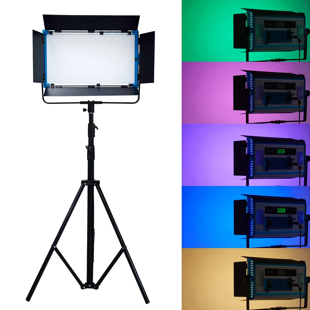 140W RGB LED Lights 2800-9990K Video Light Photo Studio Lamp Yidoblo A-2200C RGB LED Soft Panel Light  Photography Lighting