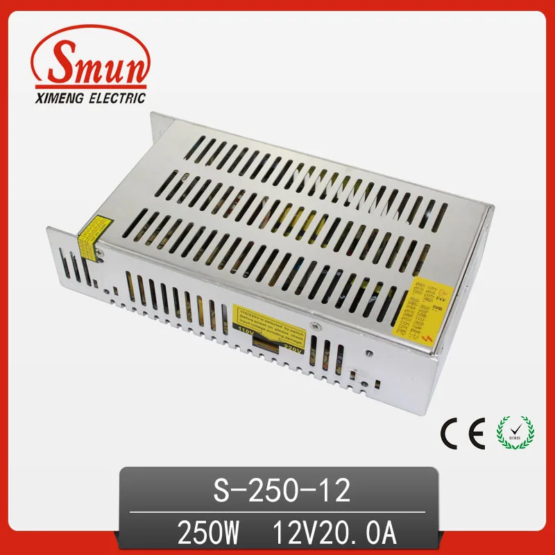 AC 110/220V to DC 12V Switch LED Power Supply 250W For LED Strip Transformer 12V Driver LED Display Billboard