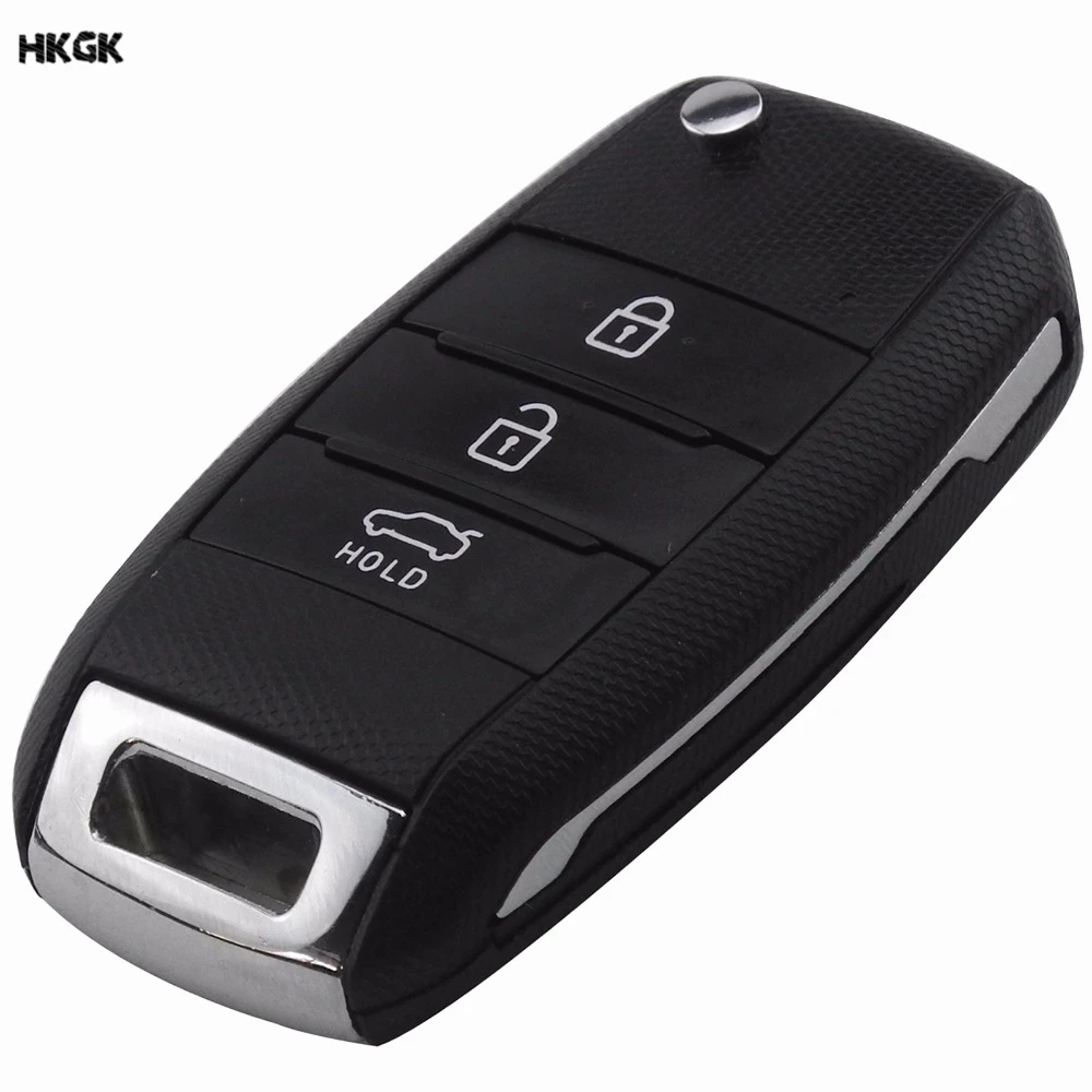 

3 Button Flip Folding Remote Key Shell Replacement for KIA K2 K3 K5 Carens Cerato Forte Car Cover Housing
