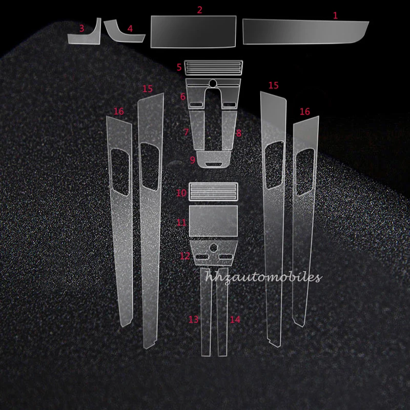 Interior Invisible Protective Film For porsche panamera Center Console Control Panel Door Gear TPU Stickers Car Accessories