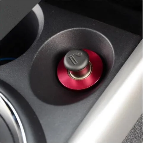 Car styling interior Aluminum Alloy cigerate lighter decoration trim cover ring sticker case for MITSUBISHI ASX 2011-2016