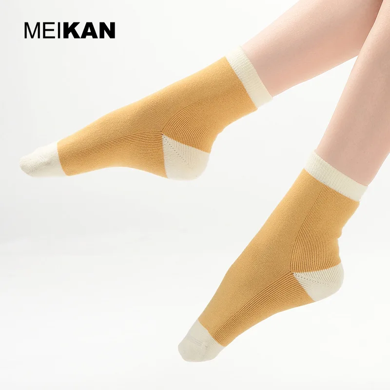 

MKJC1807B-Morandi Color Half Terry Cotton Socks for Women, Thick, Breathable, Soft and Warm, High Quality, Winter