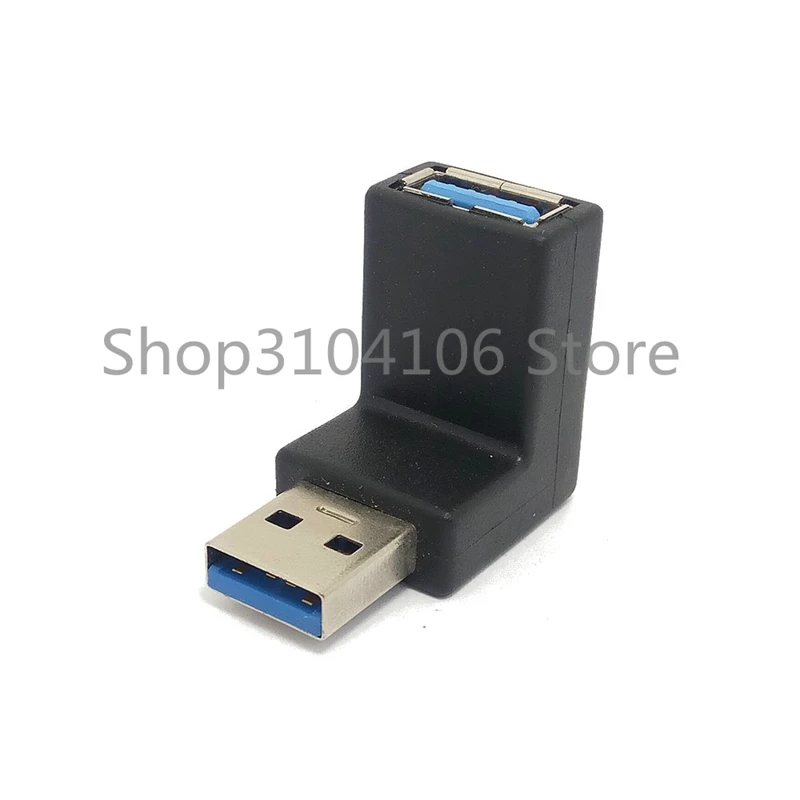 Low Profile 90 Degree Up Angled USB 3.0 Adapter A Male to Female Extension