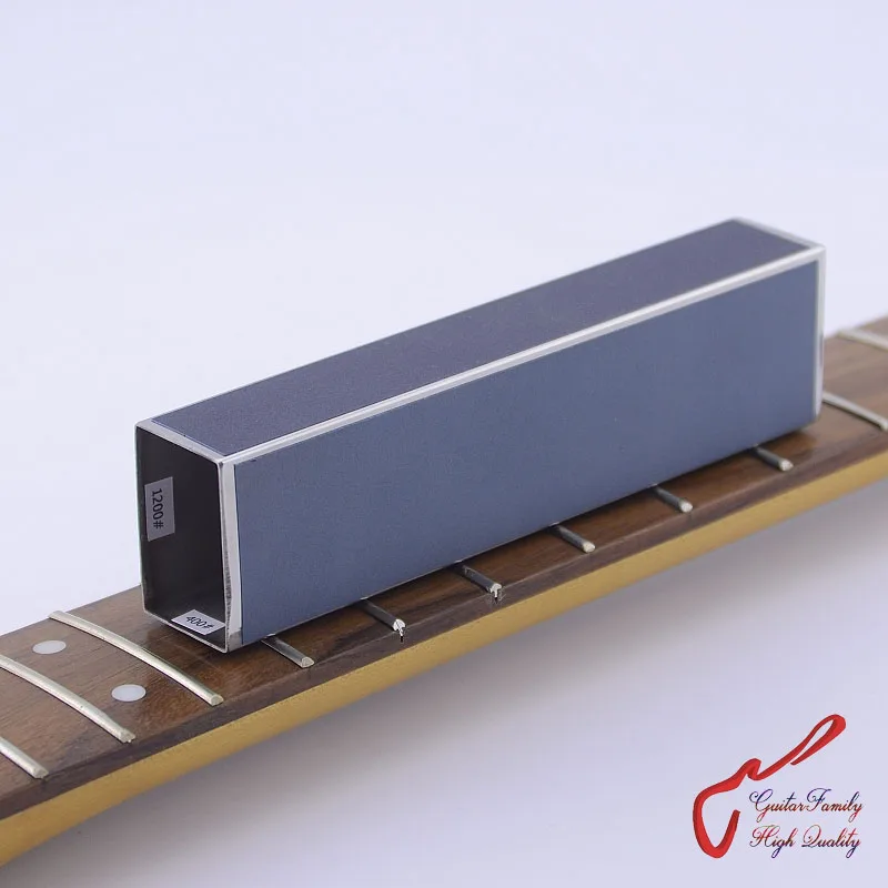 GuitarFamily Aluminum Guitar Bass Fret Leveling File With Self-adhesive Sandpaper 400# 600# 1000# 1200#
