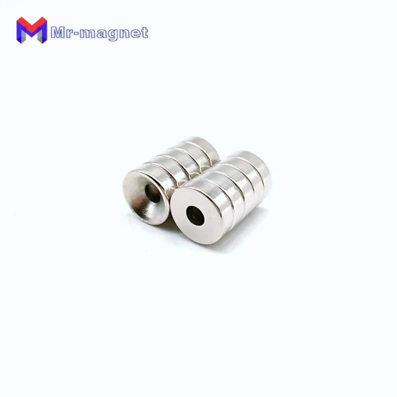 100pcs 12x4 hole: 3mm magnet countersunk ring 12x4-3 magnets 12mmx4mm Hole: 3mm rare earth N35 12*4 hole 3mm magnet 12x4-3mm