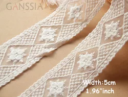 1Yard Width:5.0cm Elegant Rose Mesh Embroidery Lace Embroidered Lace for Scarpbookin DIY(ss-636)