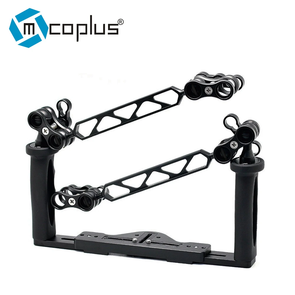 Underwater Tray Housings Arm Stabilizer for Canon Nikon Sony Fujifilm Olympus Gopro Action Camera with 4 Butterfly Ball clam