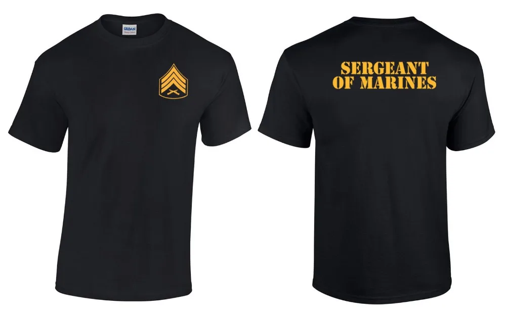 Usmc Sergeant of Marines T-Shirt 2019 Newest Men\'S Funny Fashion Classic Band Shirts