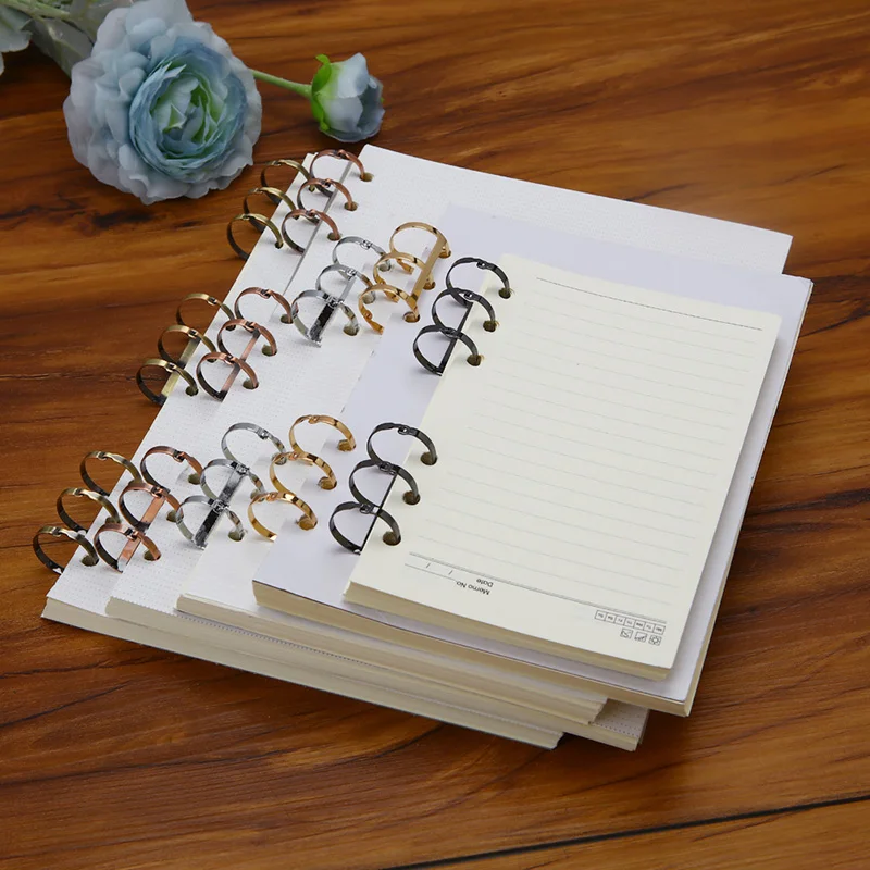 2Pcs Creative Metal Loose Leaf Book Binder Hinged Rings Scrapbook Clips Craft Photo Album Flat Ring Binder Desk Calendar Circle