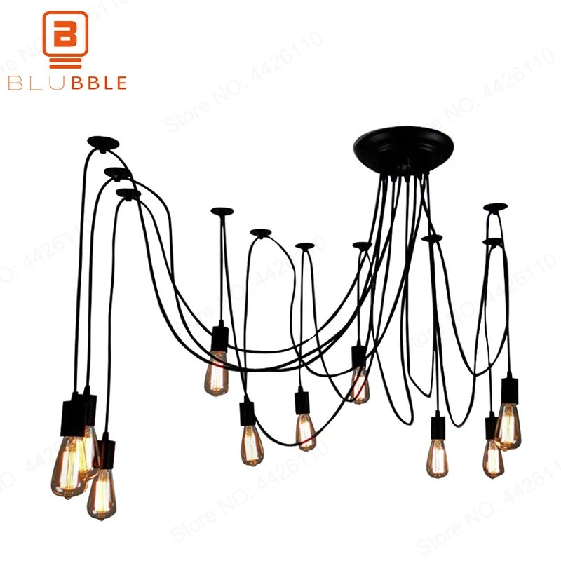 

BLUBBLE Modern Display Window Pendant Lights Personality Large Originality Pendant Lamp AC 110V-220V Multi Head Spider Hanglamp