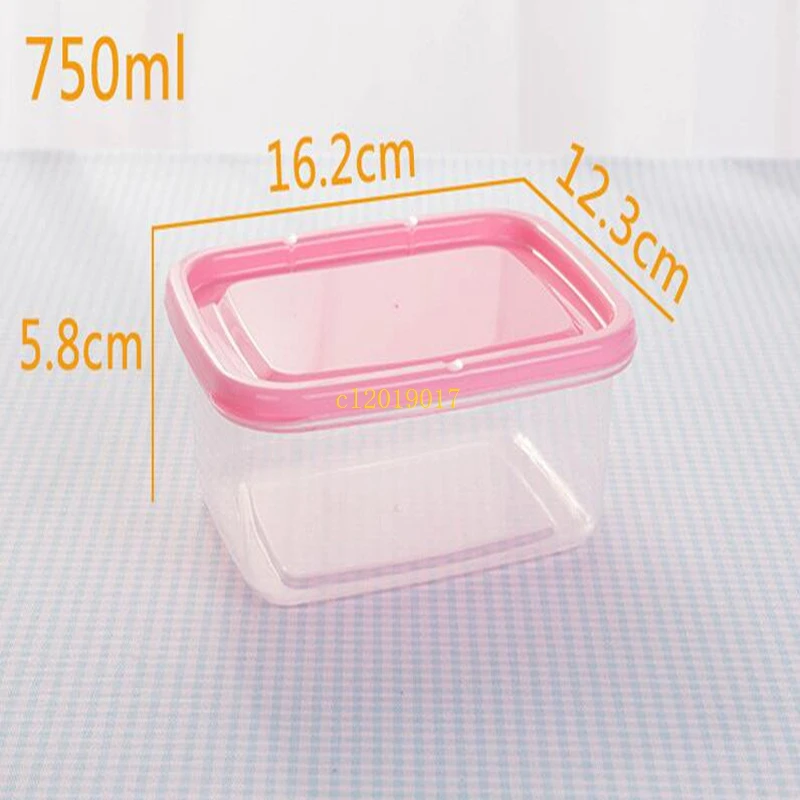 

Kitchen Storage Container Rectangle Keep Fresh Refrigerator Food Storage Bins Boxex 750ml #12