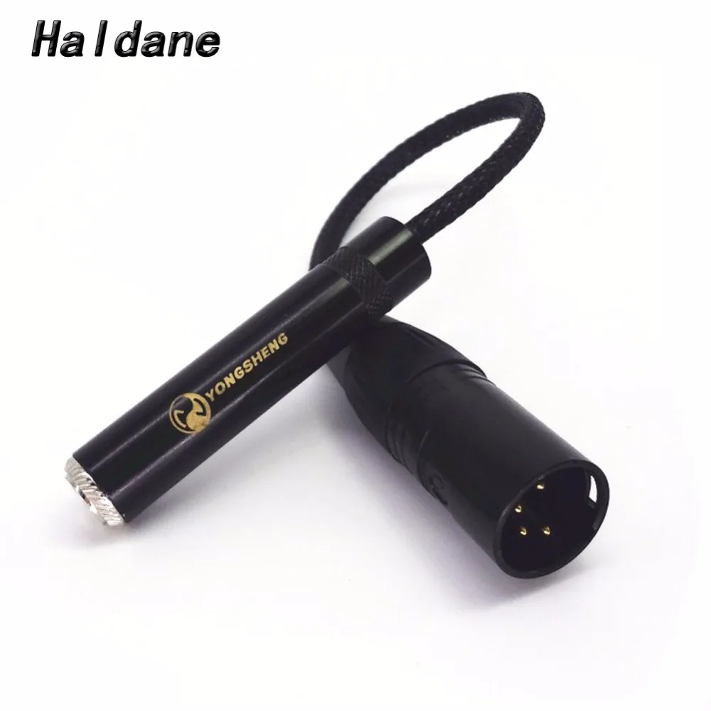 

Free Shipping Haldane Black Nylon Sleeve 8 Cores Silver Plated 4-Pin XLR Male Balanced to 6.35mm 1/4 Female Audio Adapter Cable