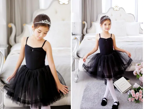 Imagen 2 del producto Nuevo vestido tutú de Ballet para niñas, leotardos, Ropa de baile, vestidos de princesa para fiesta para niños, trajes de baile para niños