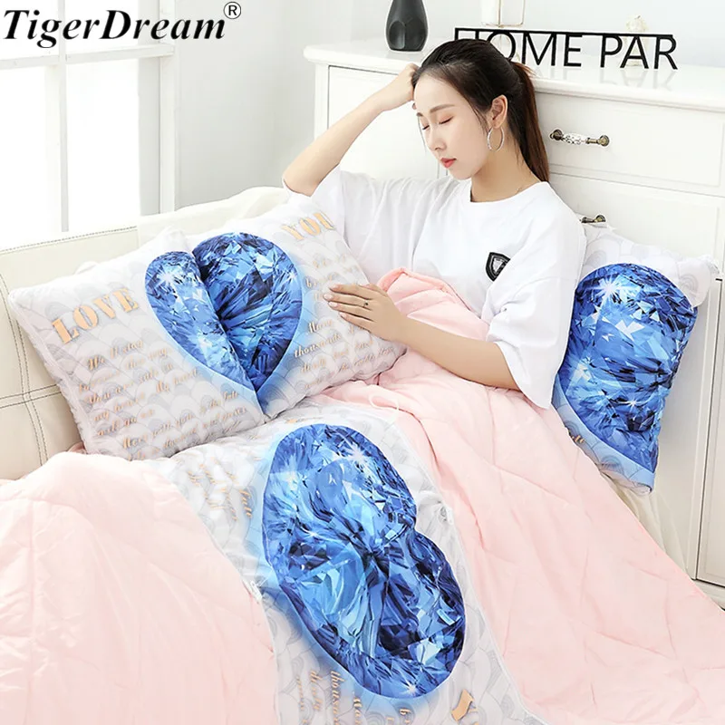 

Kawaii Heart of the sea Air Condition Quilt PP Cotton Stuffed Plush Sofa Cushions Sleeping Pillows Creative Dolls 2 Colors