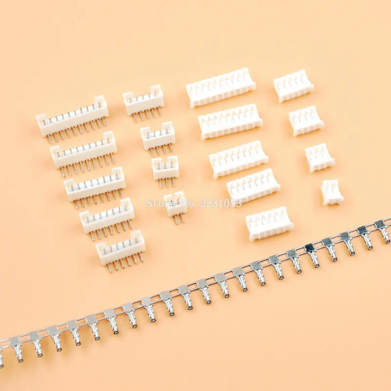 20Sets PH2.0 PH 2.0 Connector Right Angle needle Seat+Plug+Terminals 2P 3P 4P 5P 6P 7P 8P 9P 10P Connector Pitch 2.0