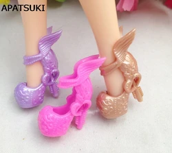 3pairs/lot Mix Colors Wing Design Shoes High Heel Shoes For Monster High Dolls Fashion Sandals For Monster Dolls