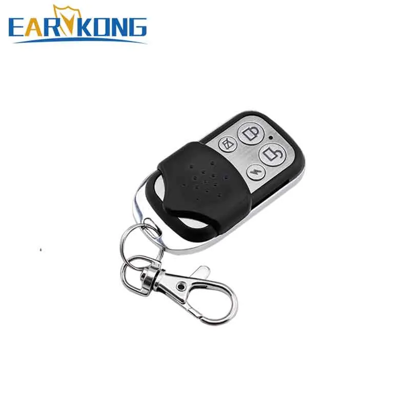 

433MHz Wireless Remote Controller Metal Key Chain 4 Keys Only For Our Wifi / PSTN / GSM Home Burglar Security Alarm System